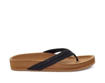 Sanuk She Loungy Hemp Flip Flop Dam Svarta | Sverige 498OKI